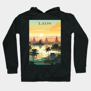 Laos, Travel Print, Travel Wall Art, Home Décor, Gift Art Hoodie